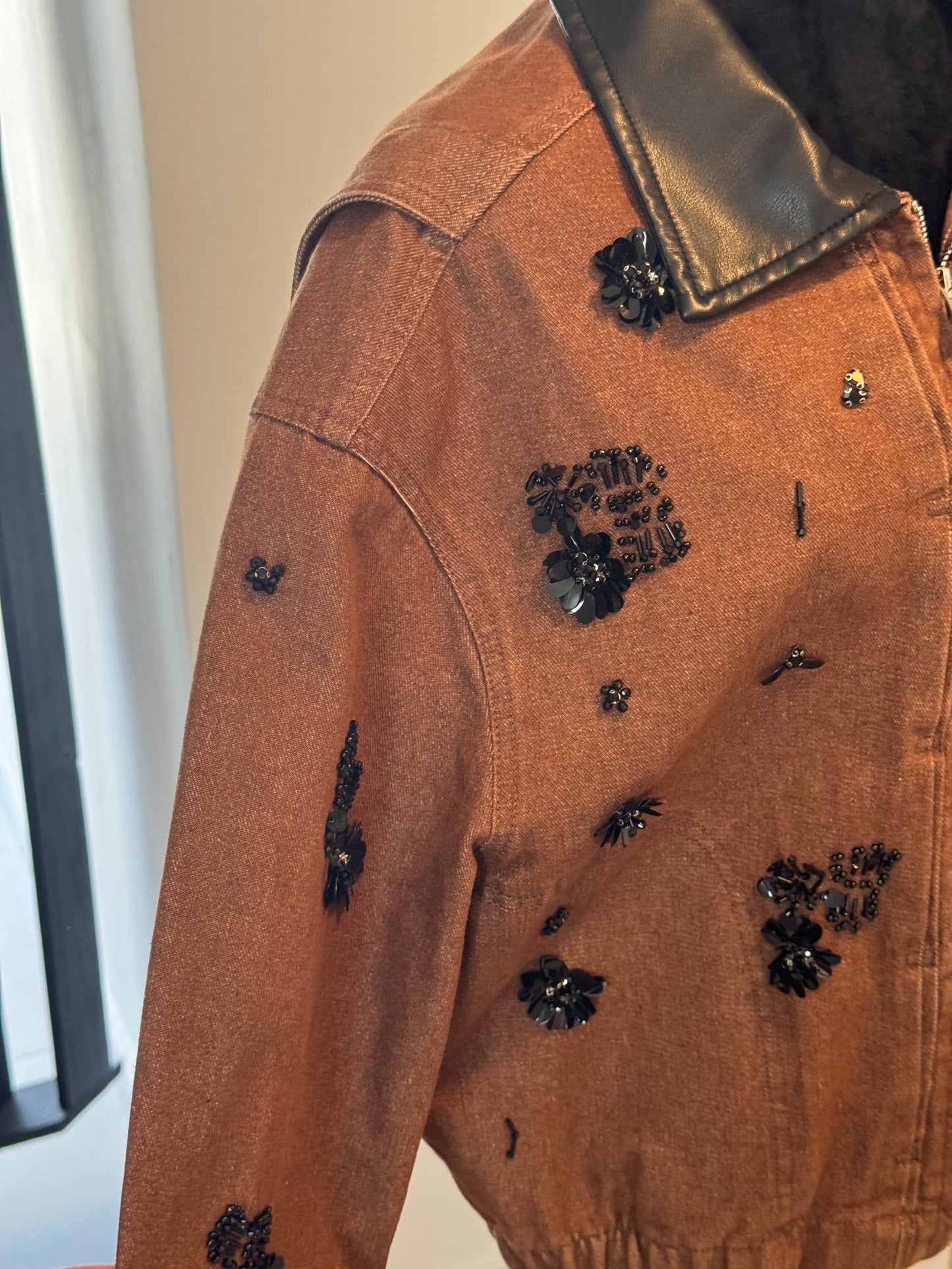 Embroidered Brown Jacket