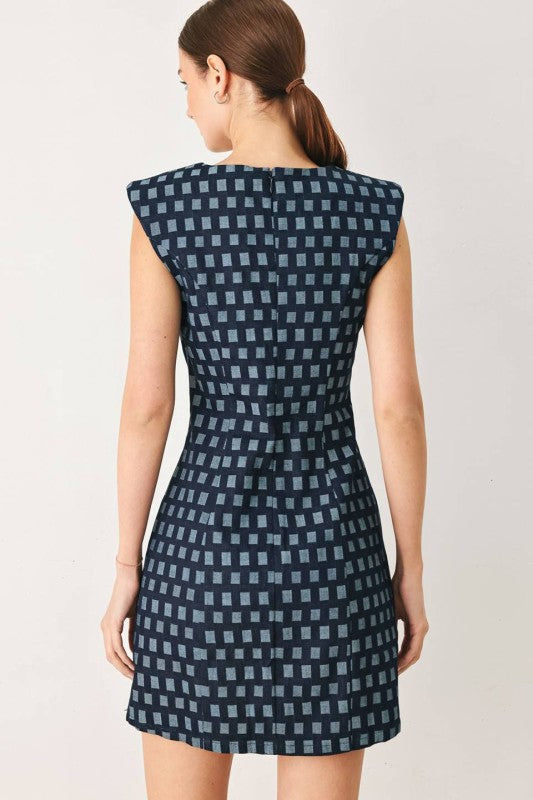 Jacquard Denim Dress