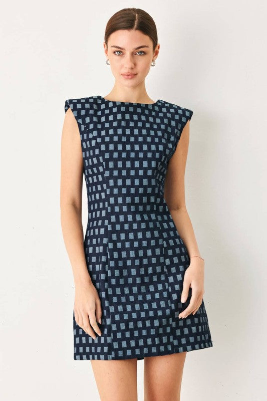 Jacquard Denim Dress