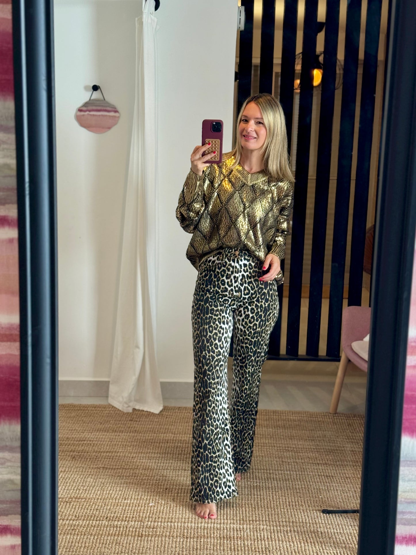 Gold Metallic Sweater