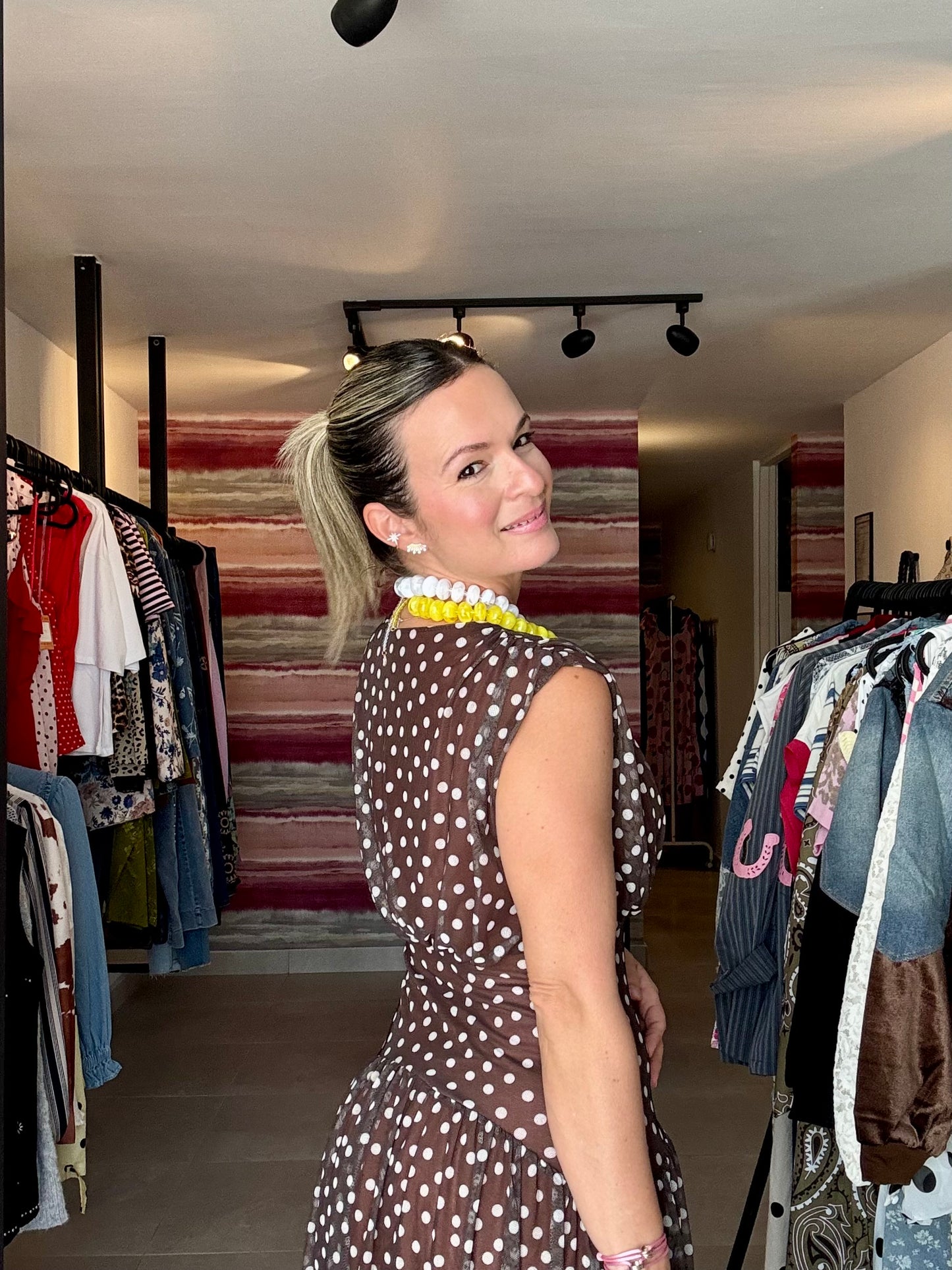 Brown Polka Dot Dress