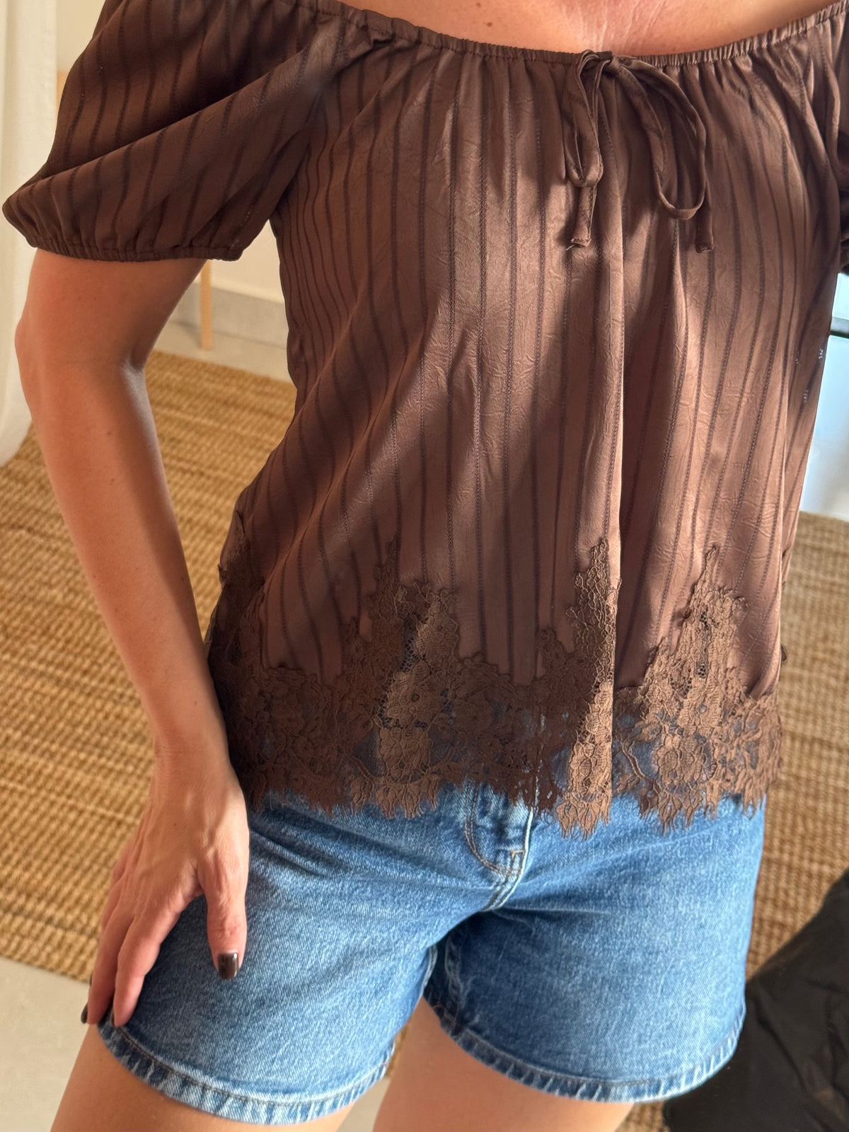 Strapless Bottom Laced Top