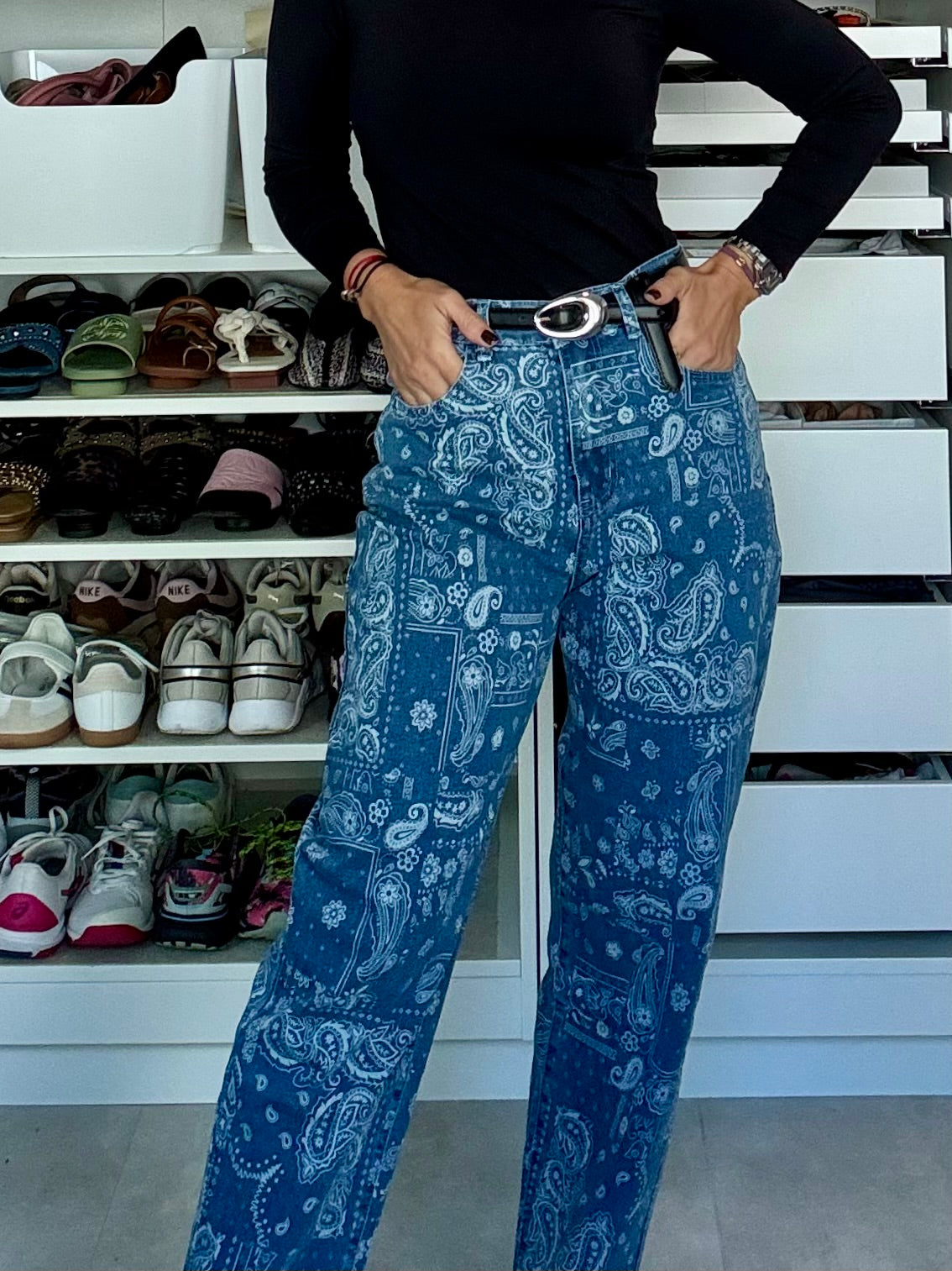Paisley Barrel Jean