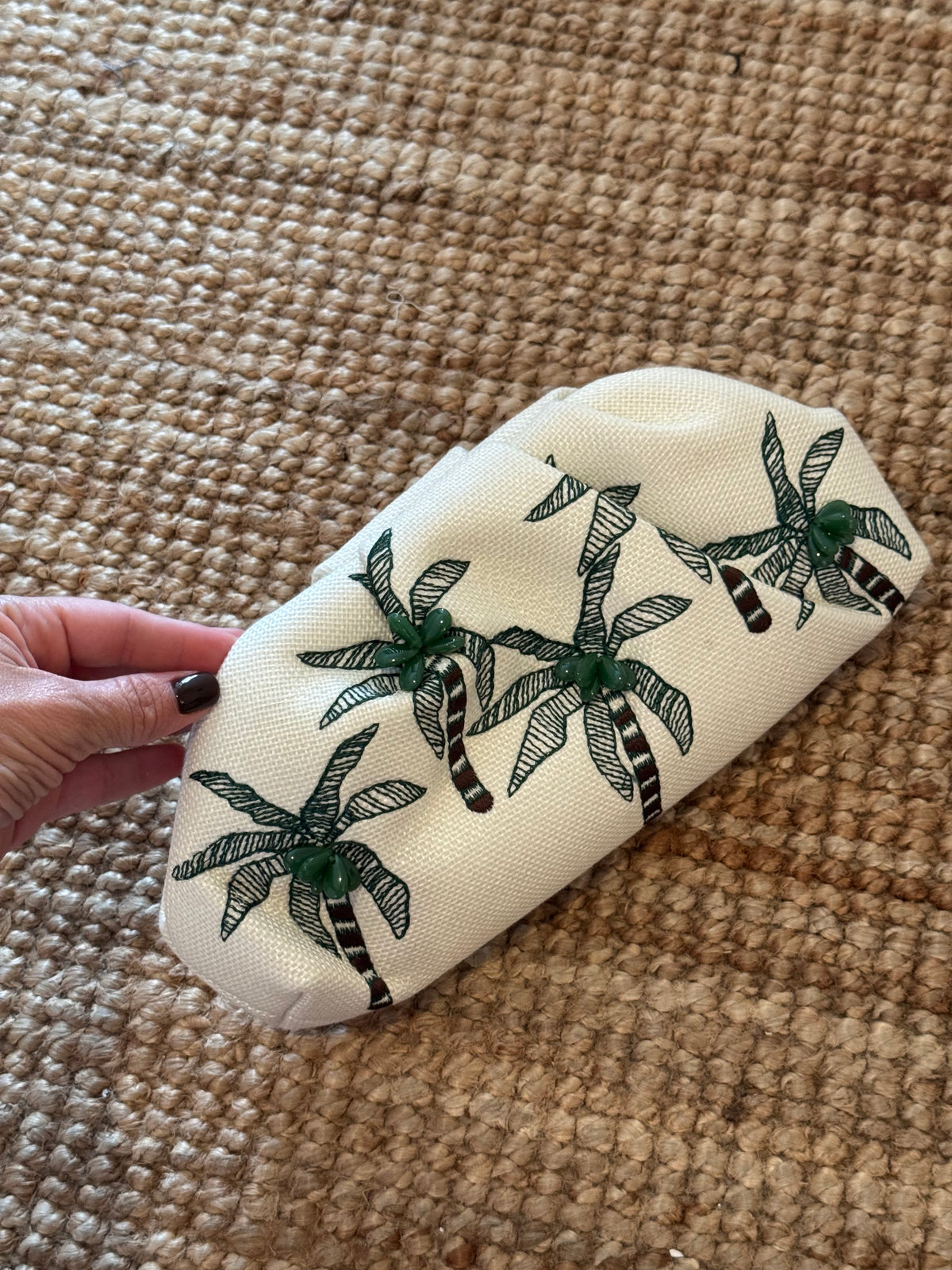 Embroidered Tree Clutch