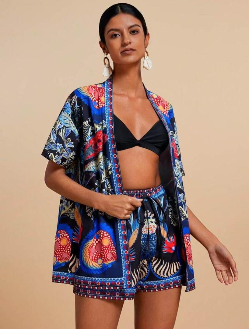 Summer Kimono Short Set
