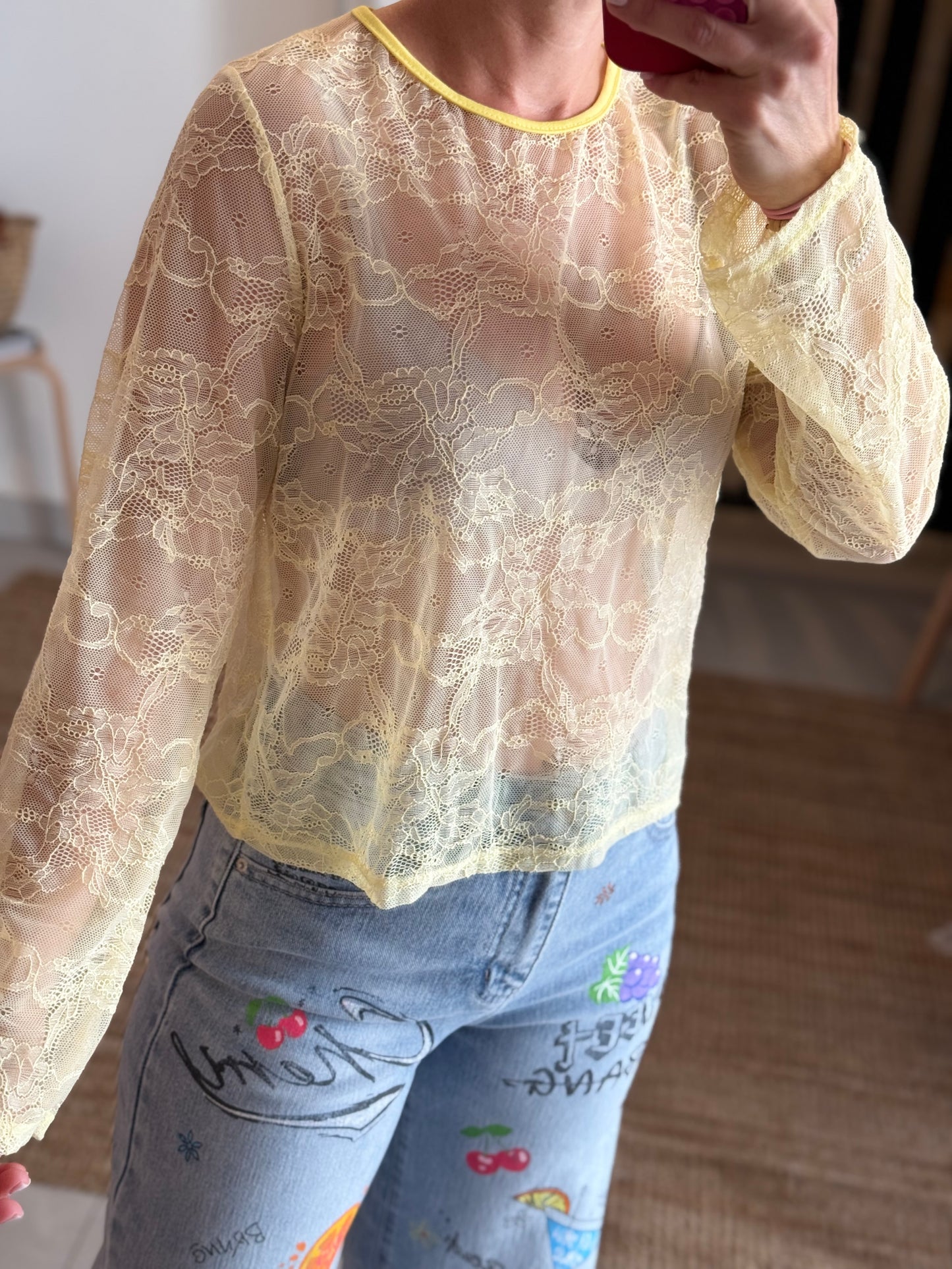 T Shirt & Laced Top