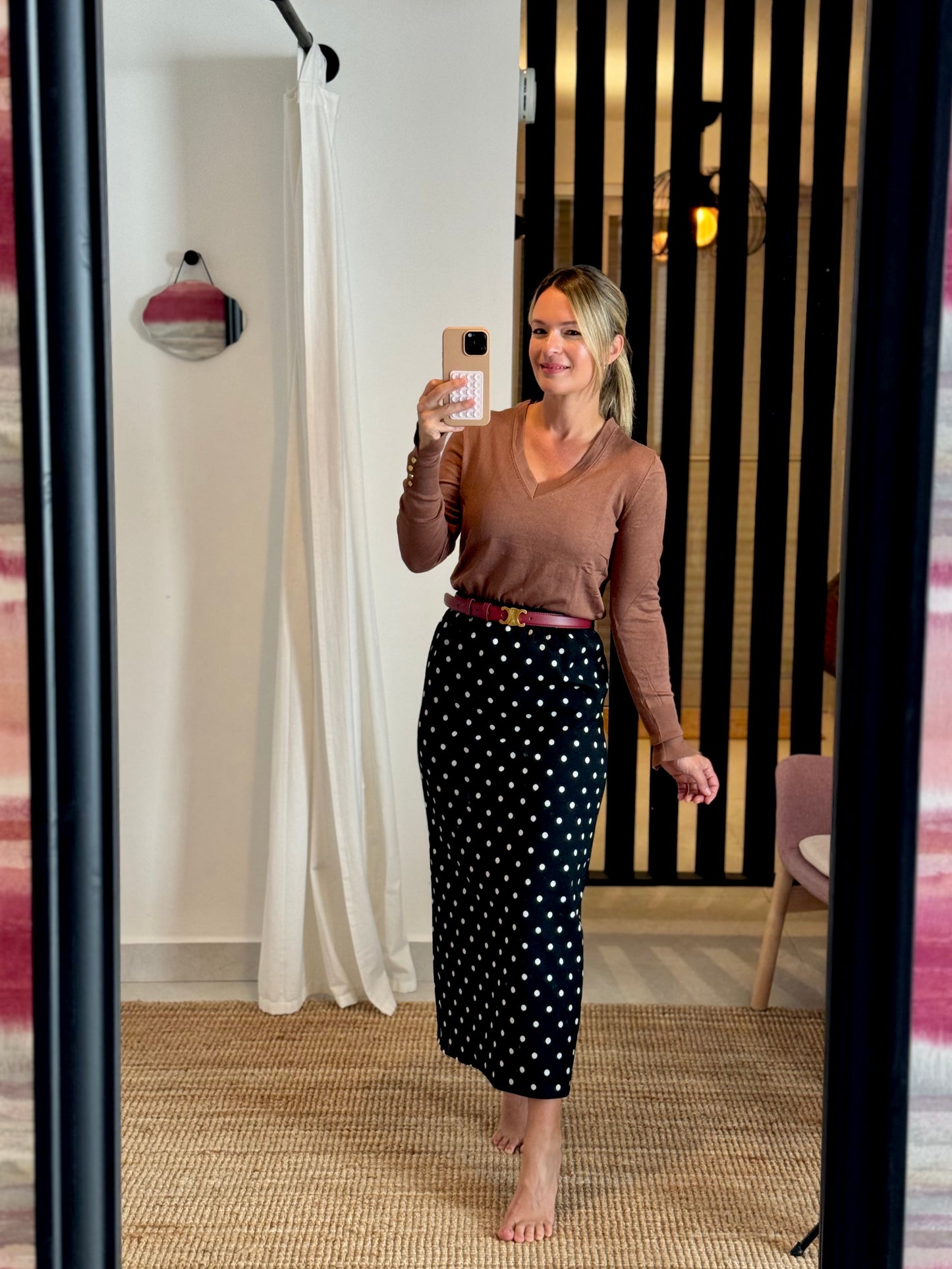 Polka Dots Pencil Skirt