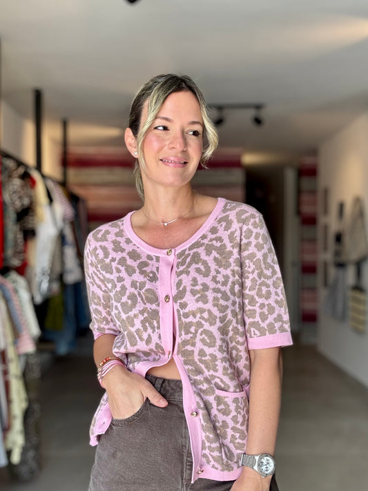 Leopard Cardigan Top