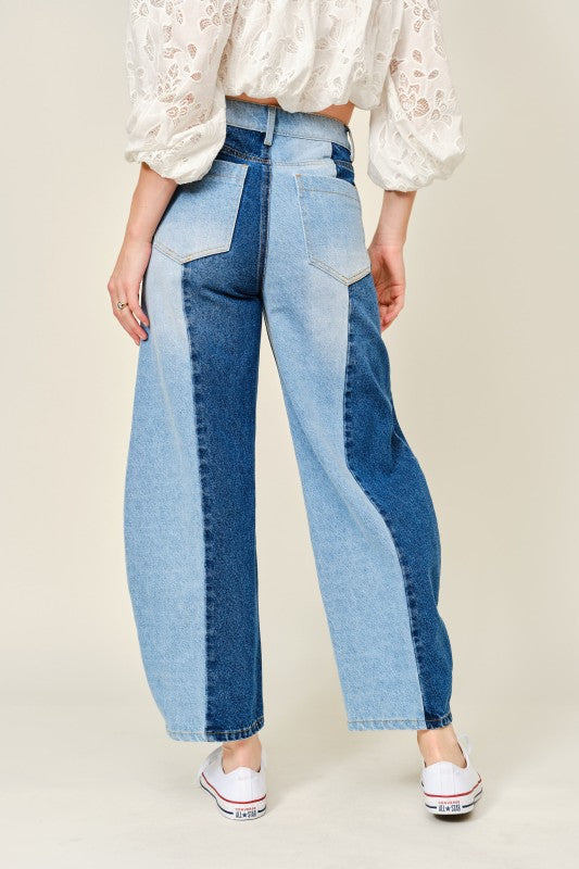 Panel Barrel Jean
