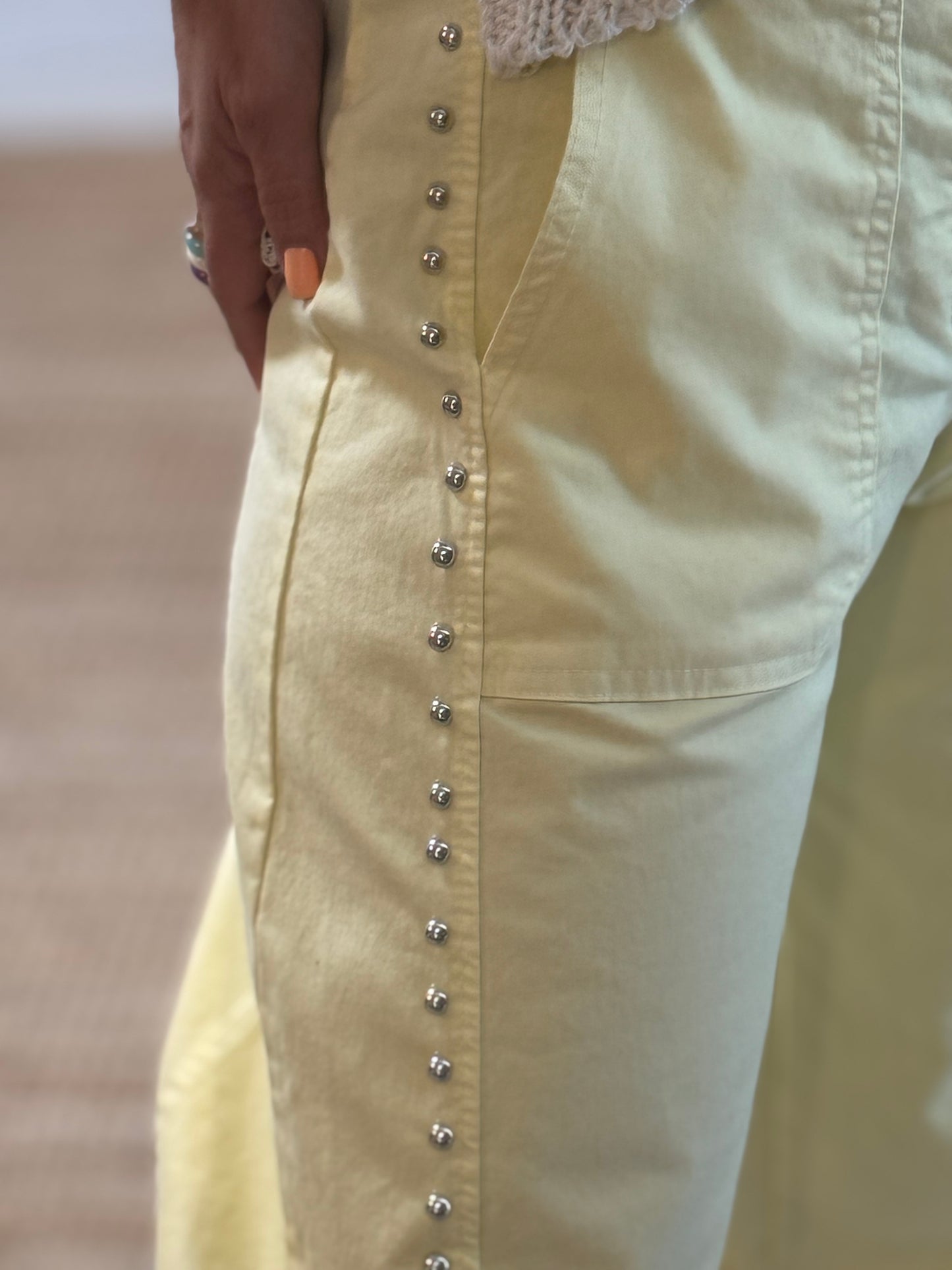 Studded Barrel Pant