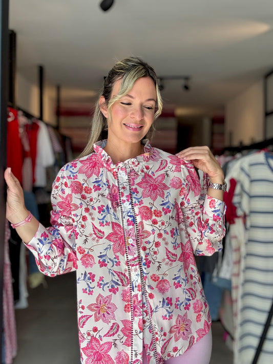 Flower Long Sleeve Top
