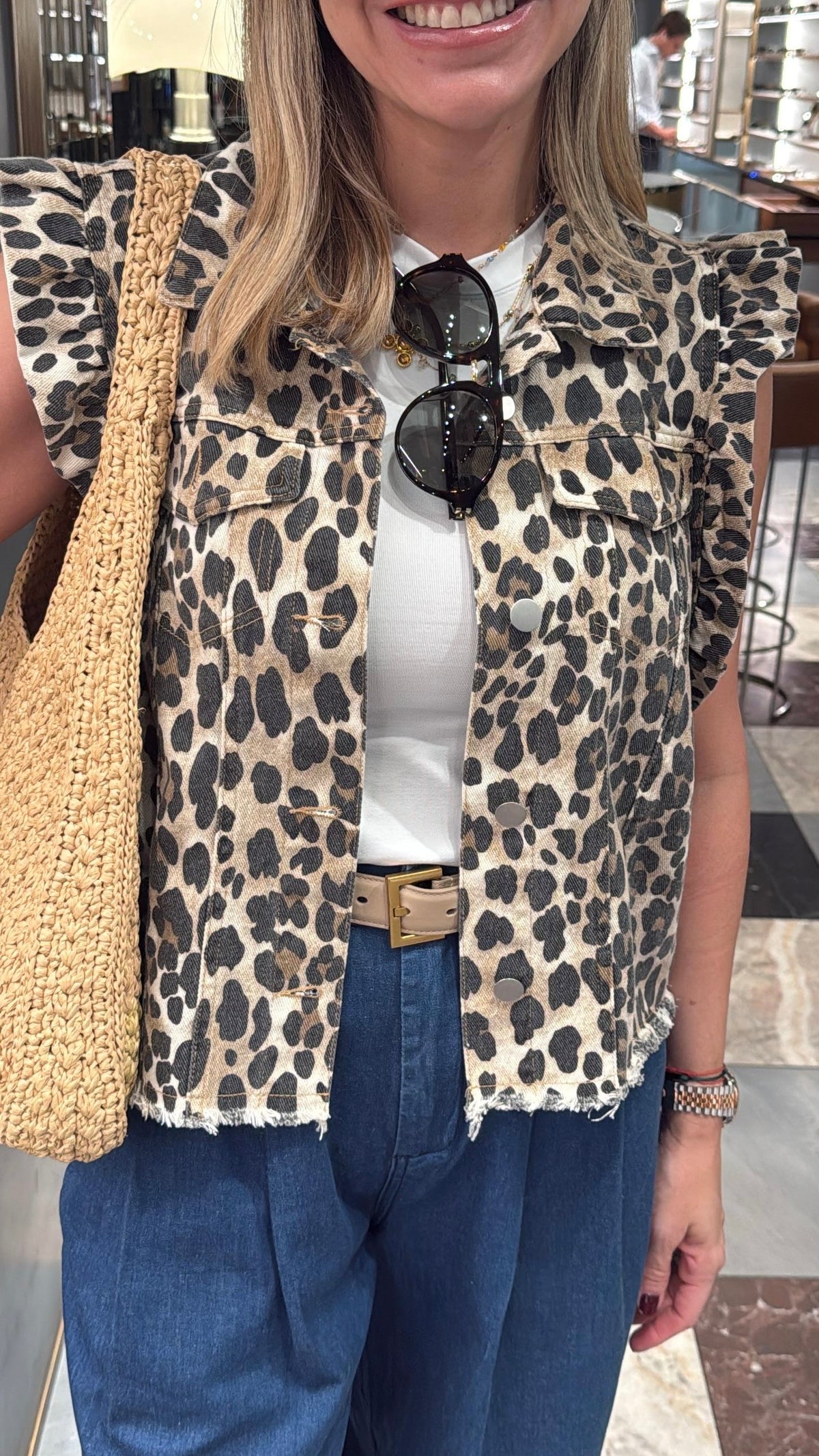 Animal Print Vest