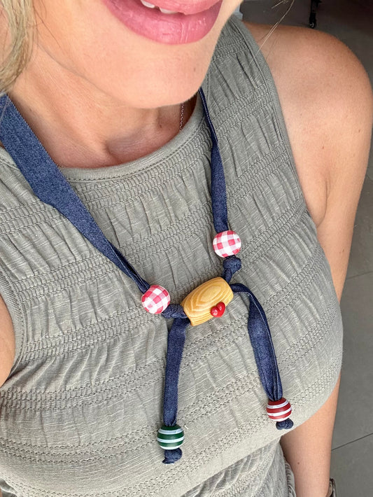 Denim Necklace