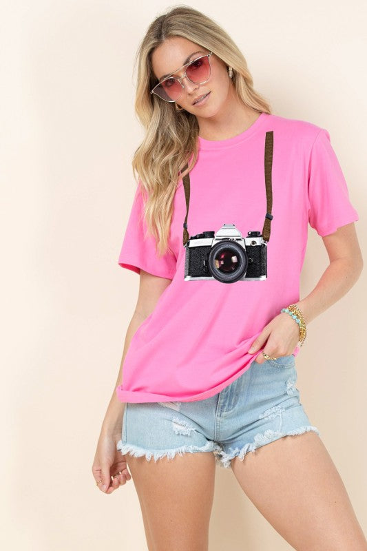 Graphic Camera T Shirt