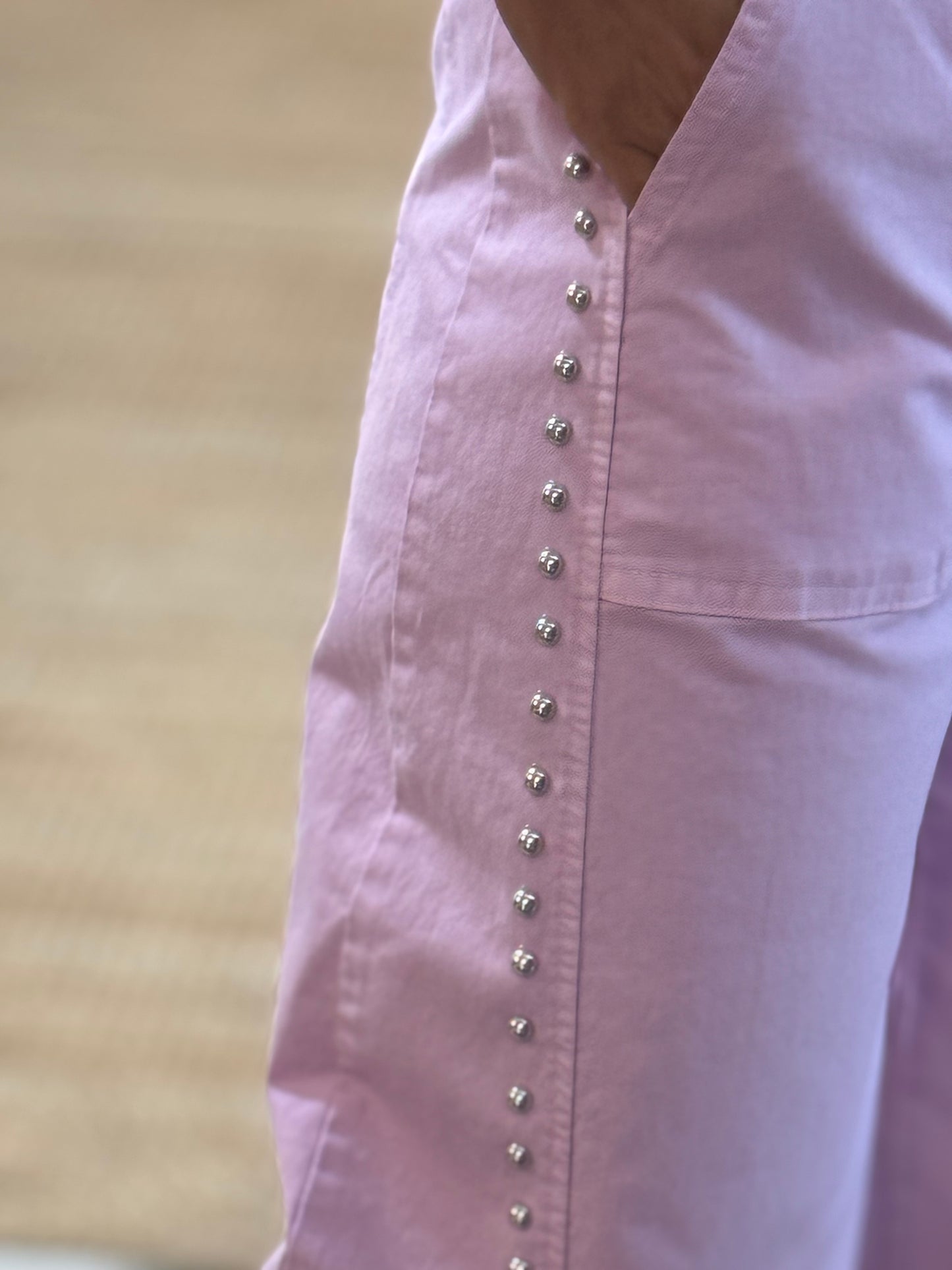 Studded Barrel Pant