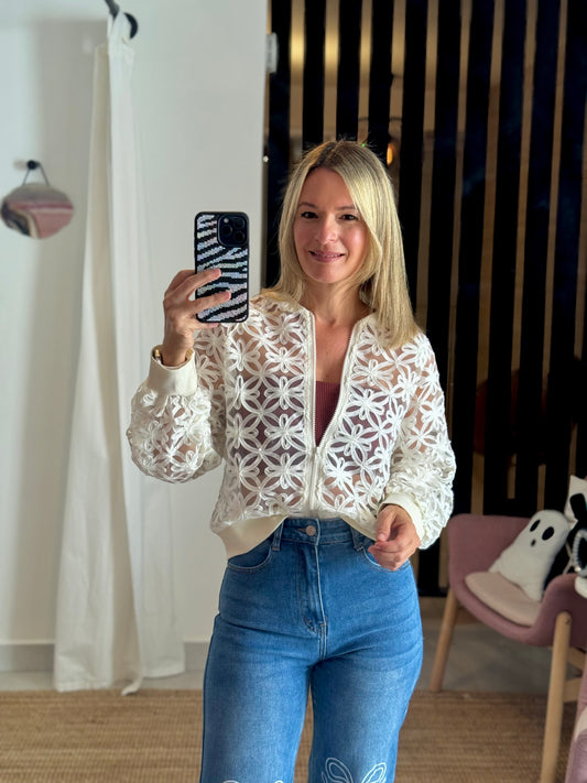 (Pre Order) Lace Bomber Jacket