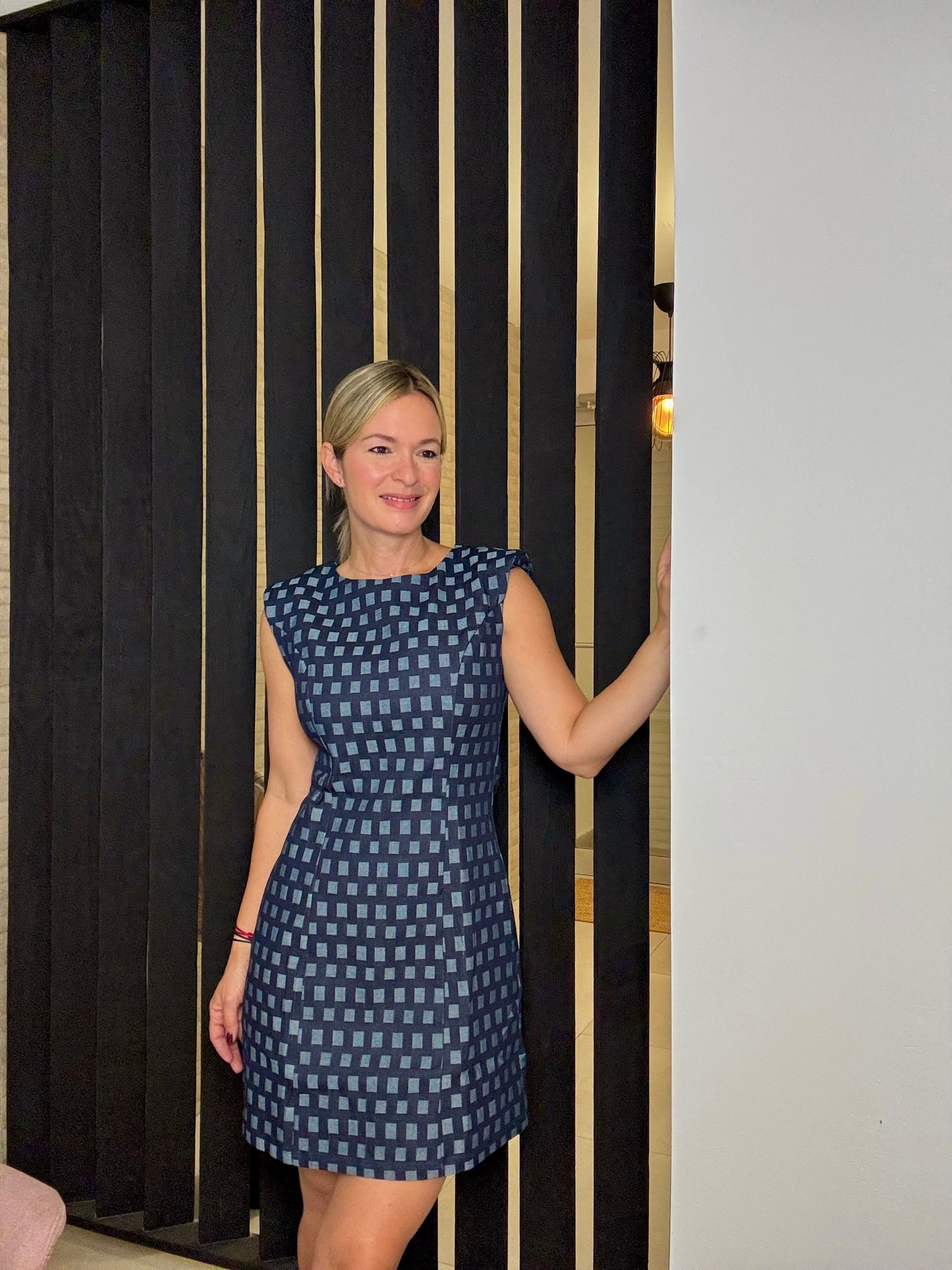 Jacquard Denim Dress