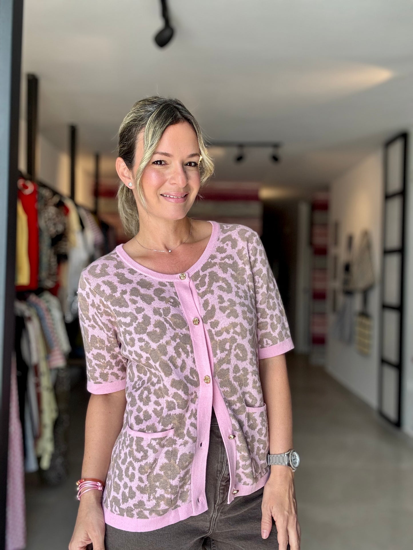 Leopard Cardigan Top