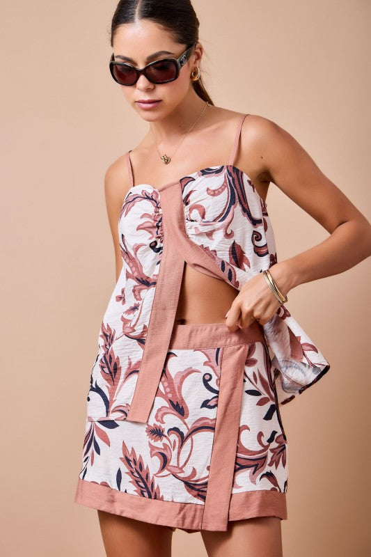 Top & Wrap Skirt Set