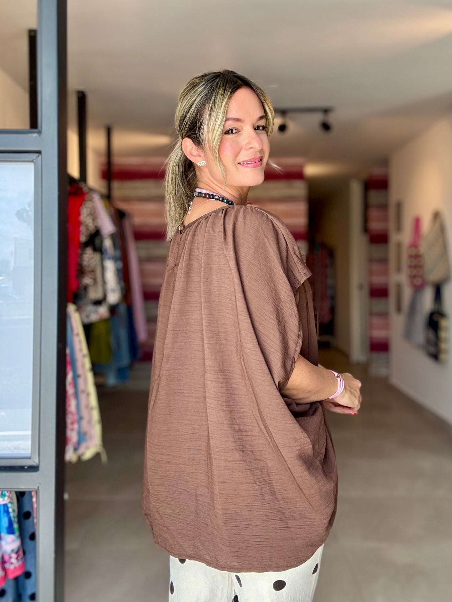 Draped Crossover Top