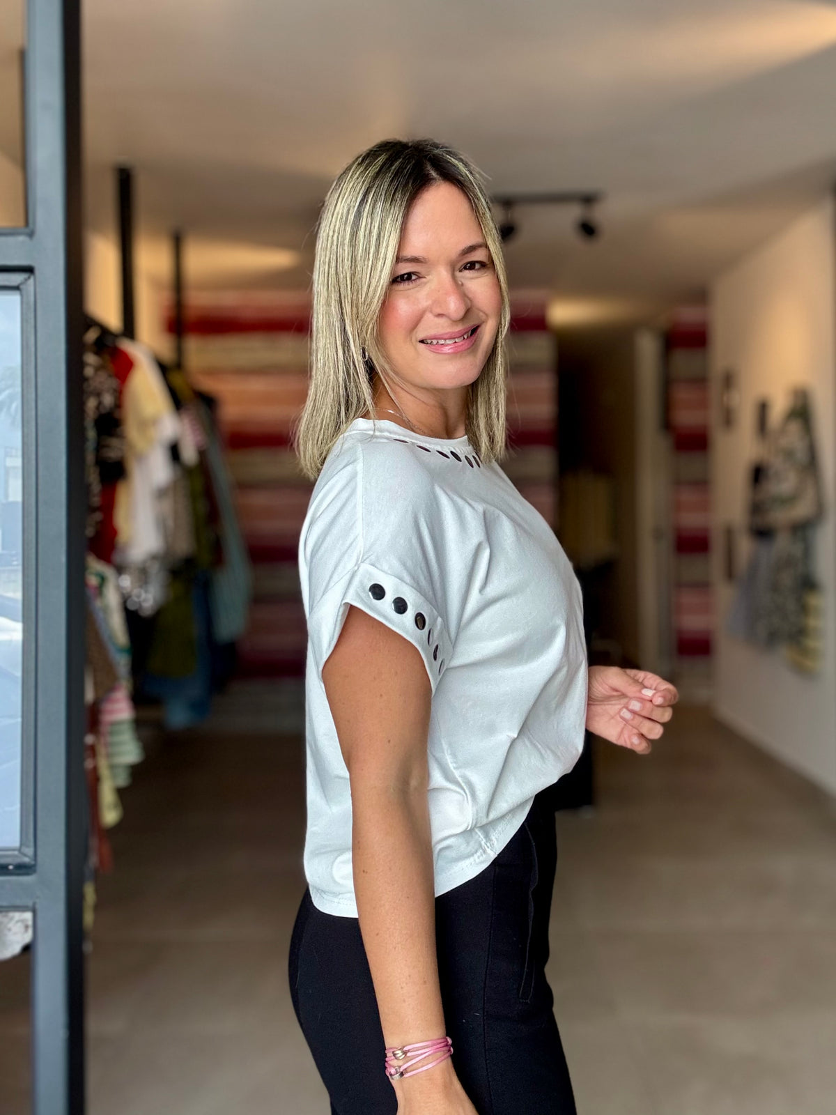 Studded T-shirt Top