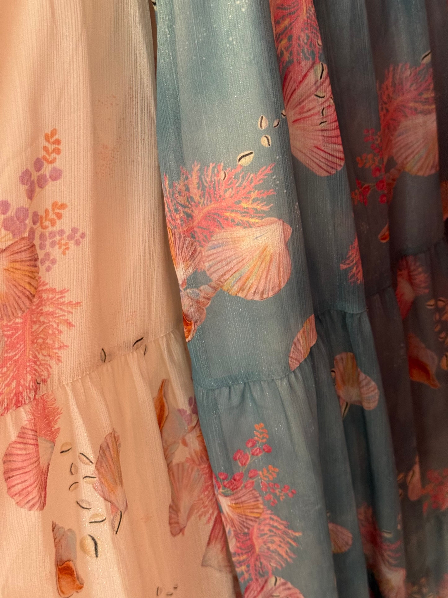 Shimmery Seashell Midi Skirt