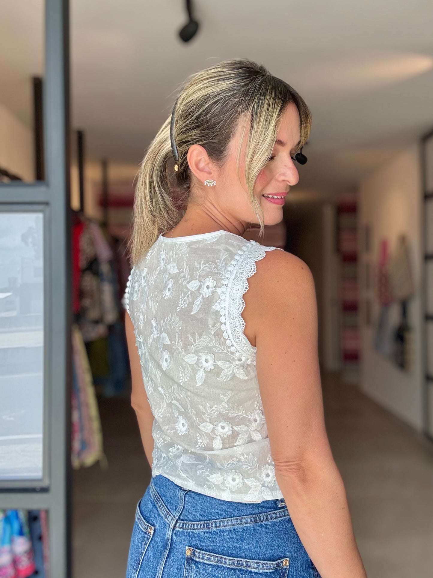 White Vest Top