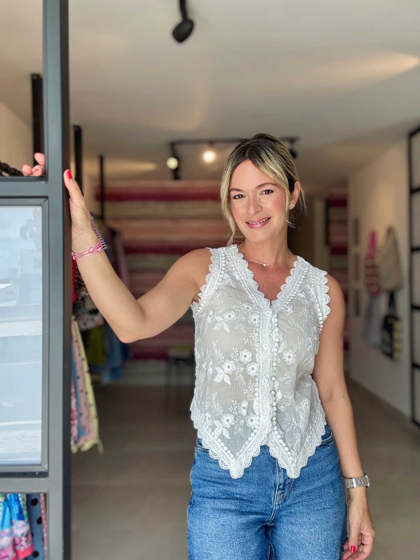 White Vest Top