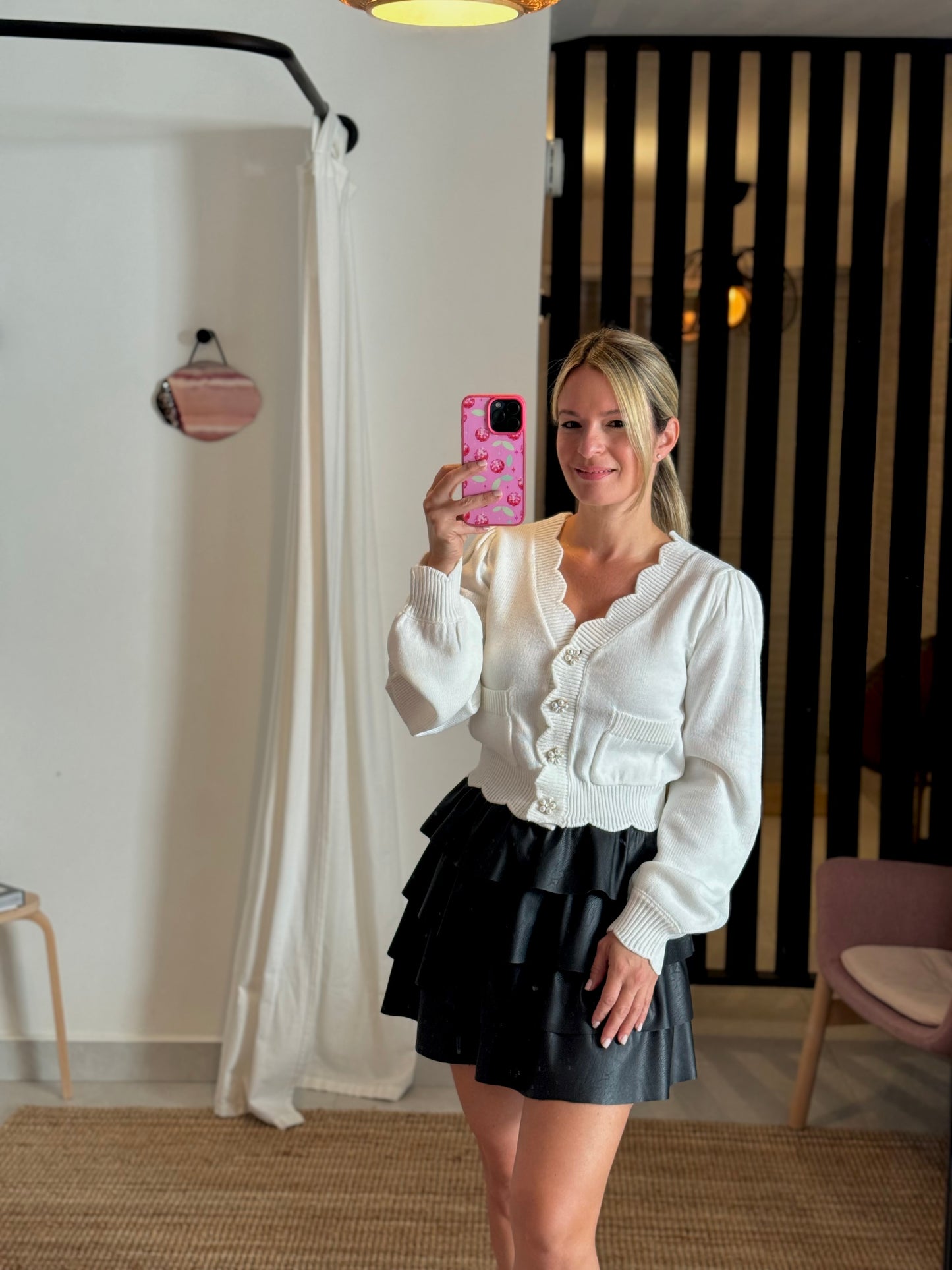 Scalloped Sweater Cardigan
