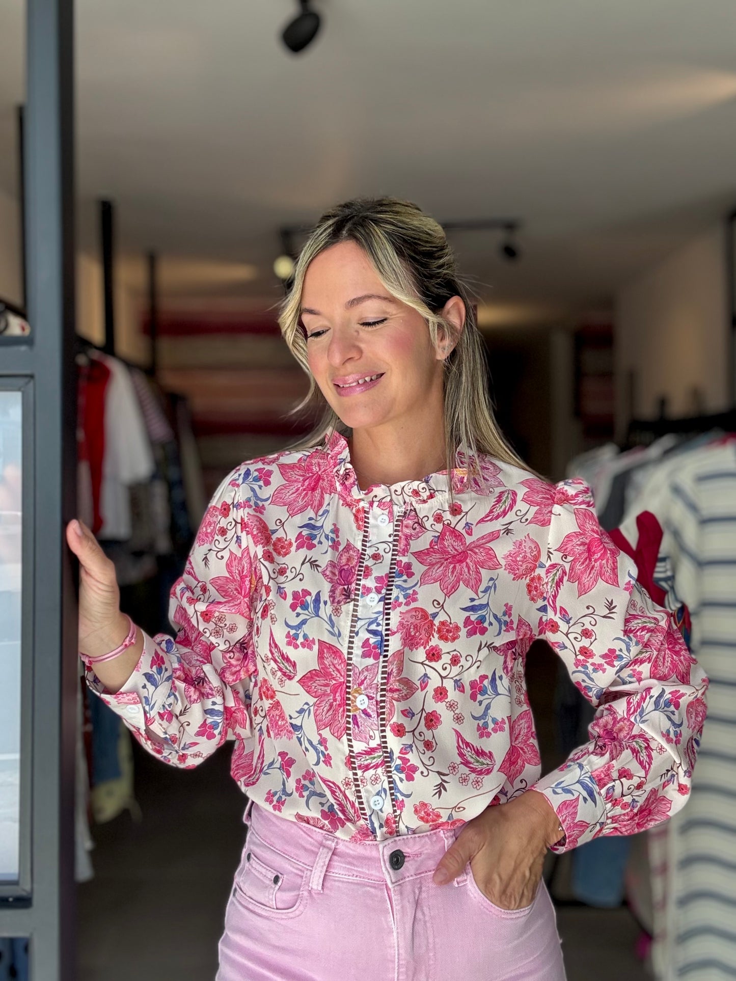 Flower Long Sleeve Top