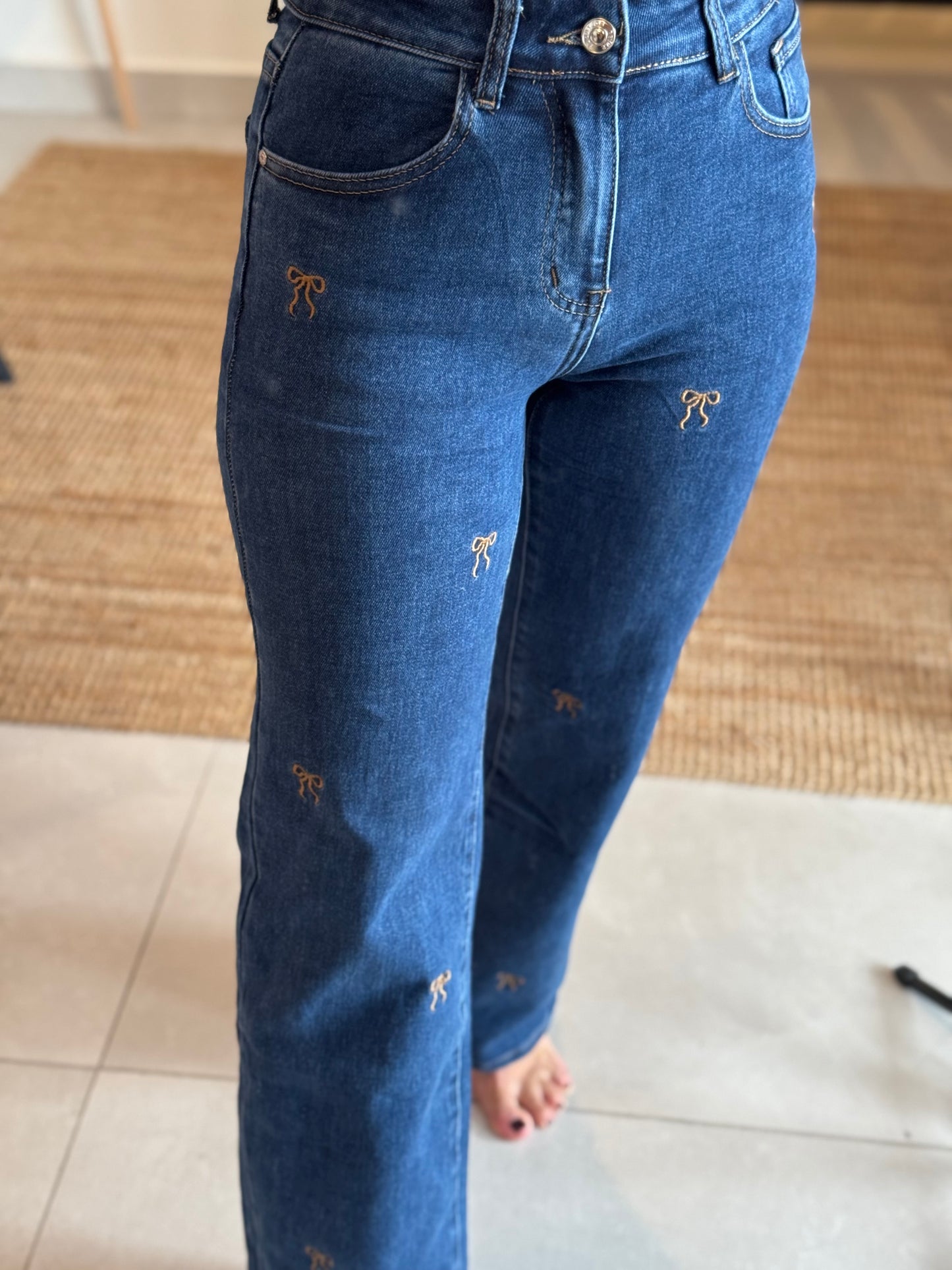 Mini Brown Ribbon Jean