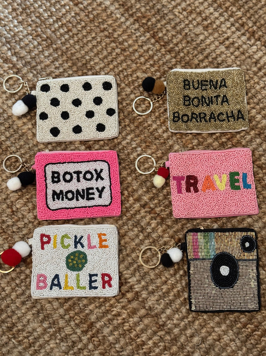 Beaded Coin Mini Pouch