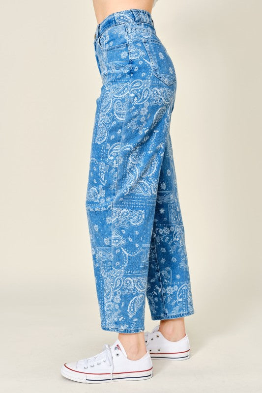 Paisley Barrel Jean