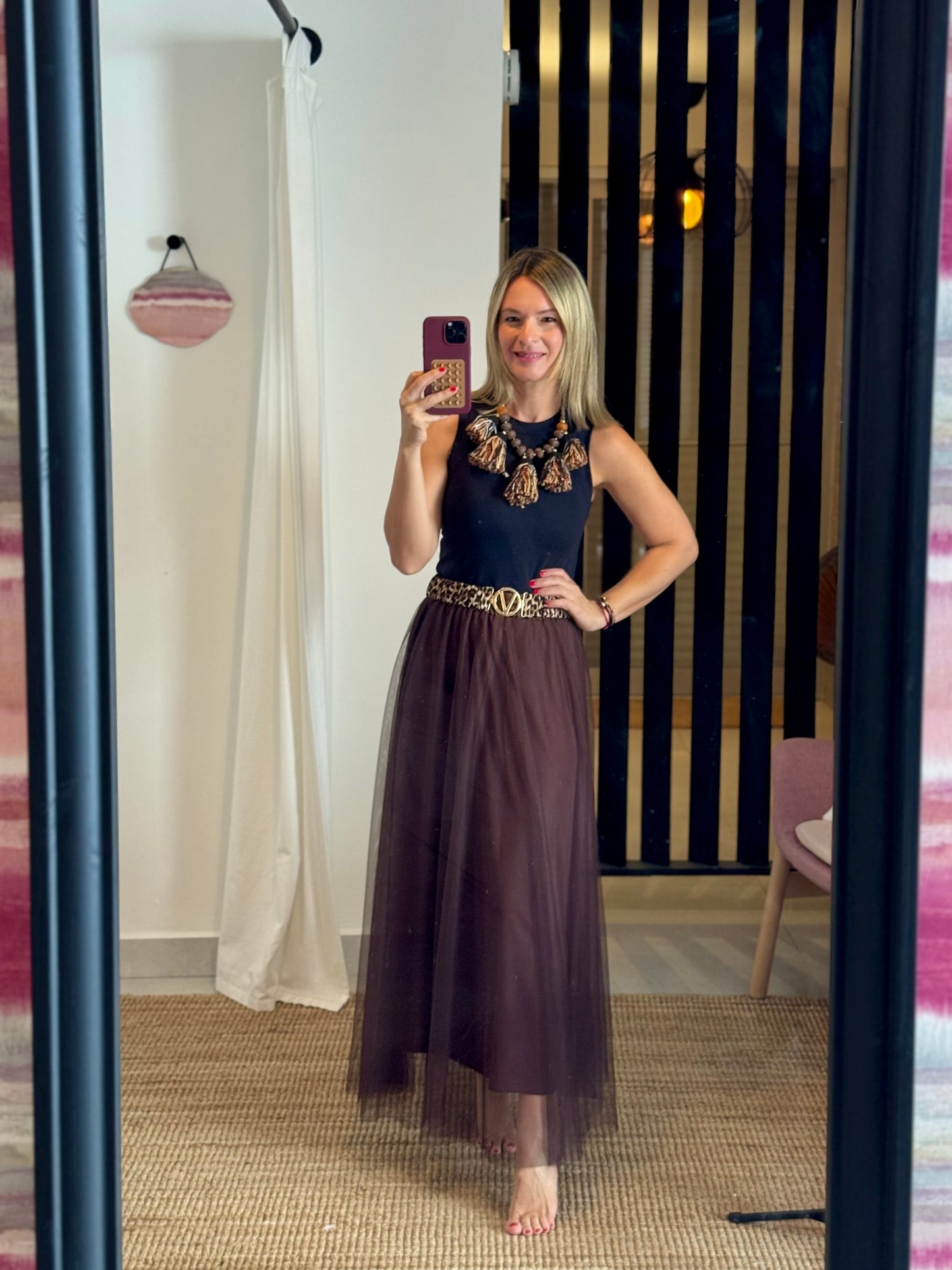 Chocolate Tulle Skirt