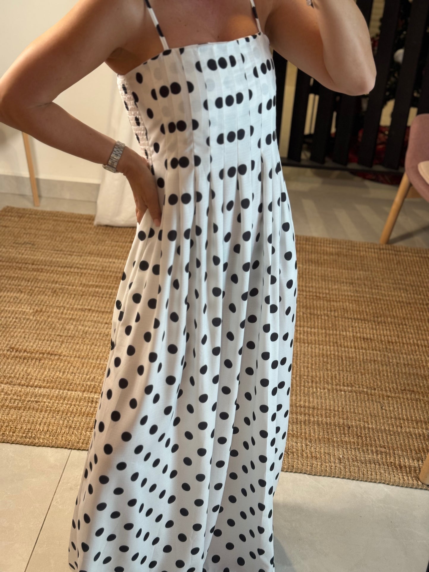 Maxi Polka Dress