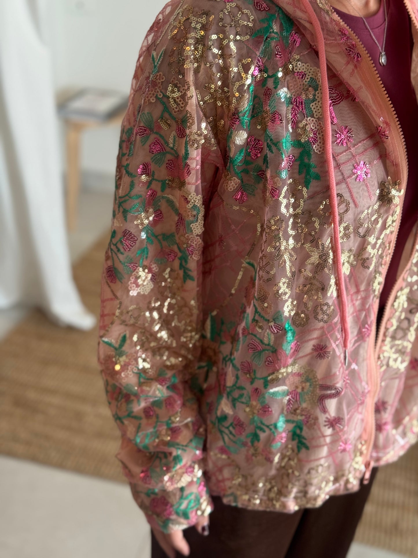 Sequins Hoodie Jacket