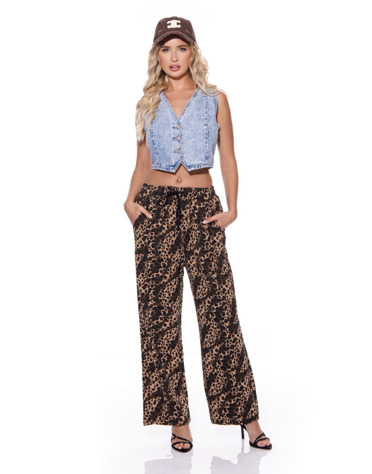 Rhinestones Palazzo Pant