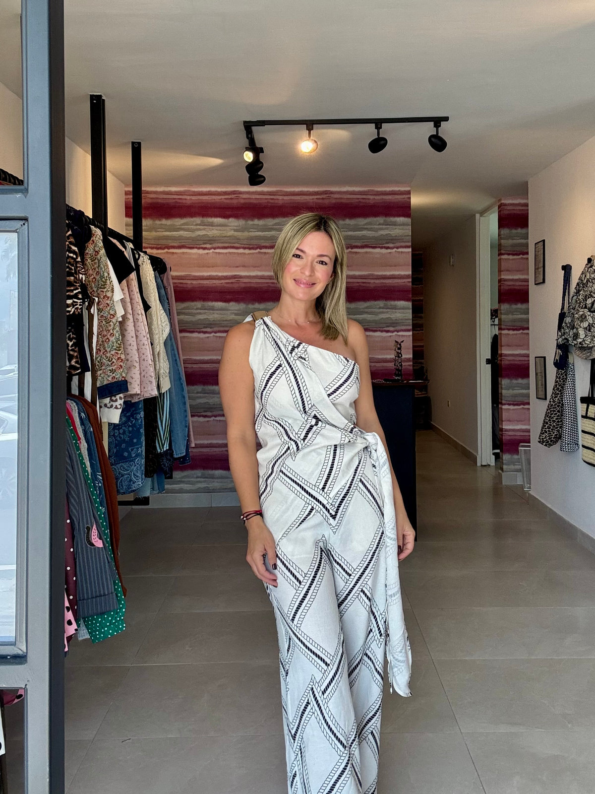 One Shoulder Pant Set