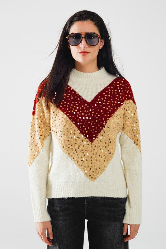 Sequins Knit Sweater