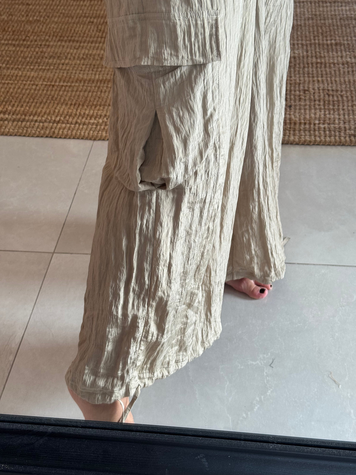 Satin Cargo Pant