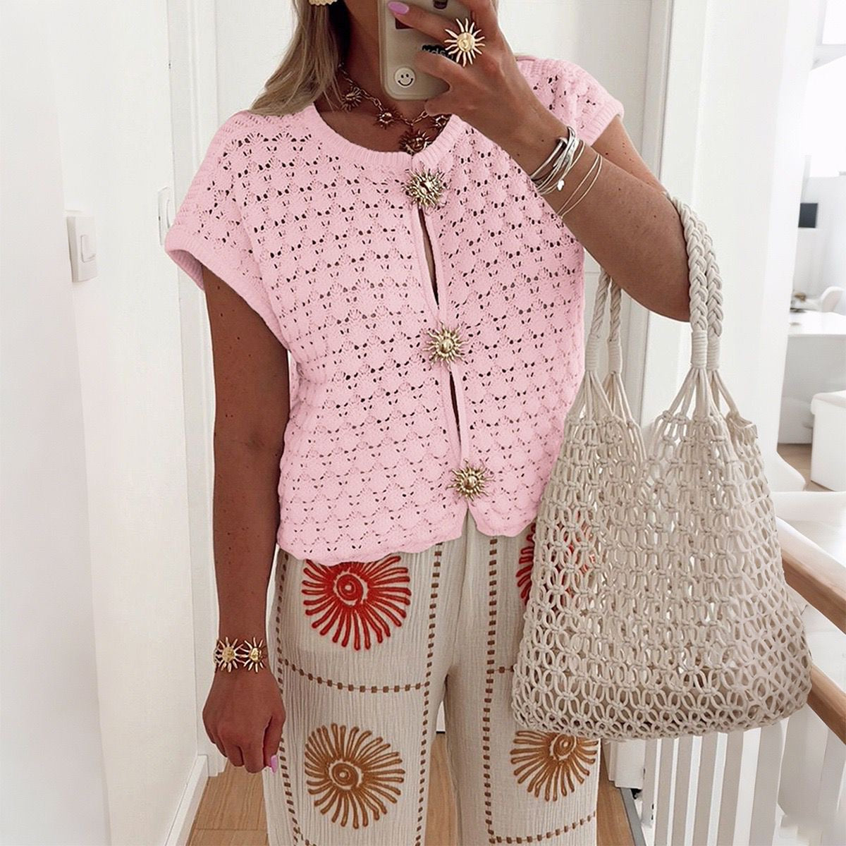 Knitted Baby Pink Top