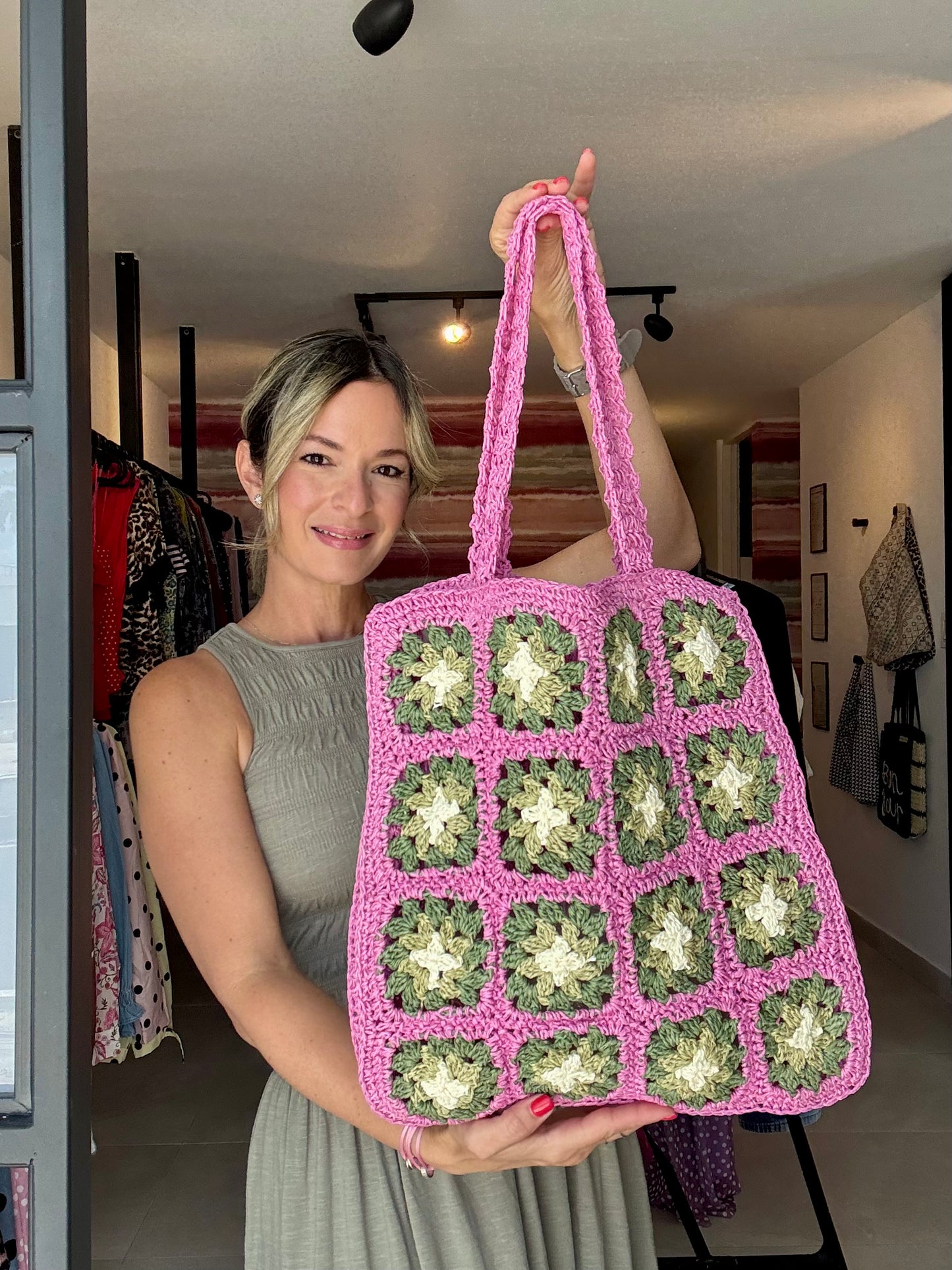 Crochet/Straw Tote Bag