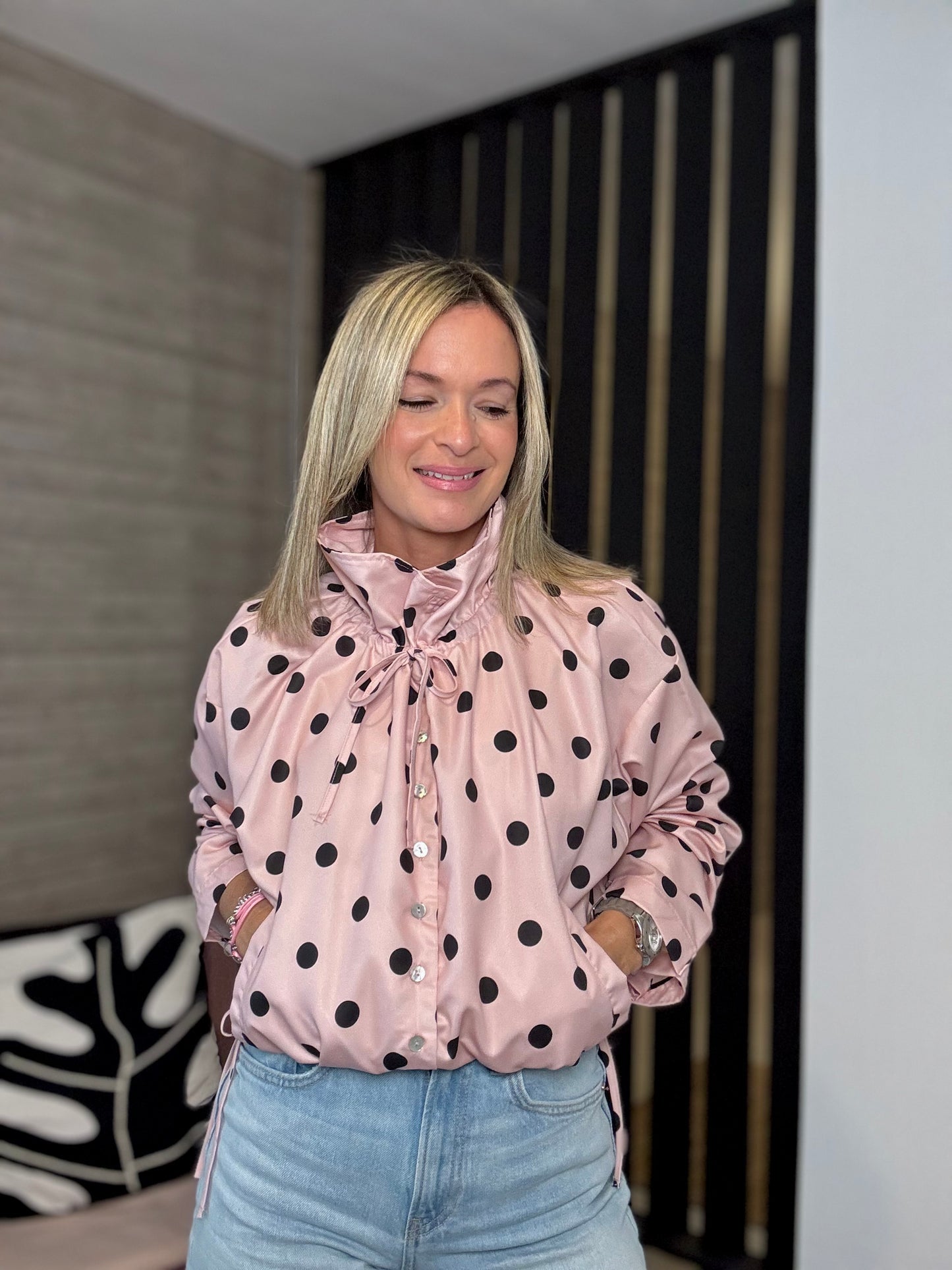 Polka Dot Jacket Top