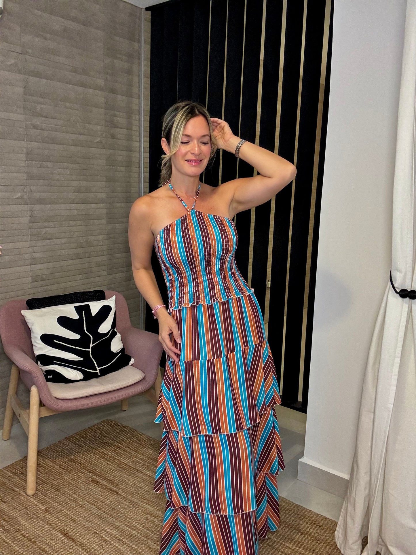 Stripes Halter Dress