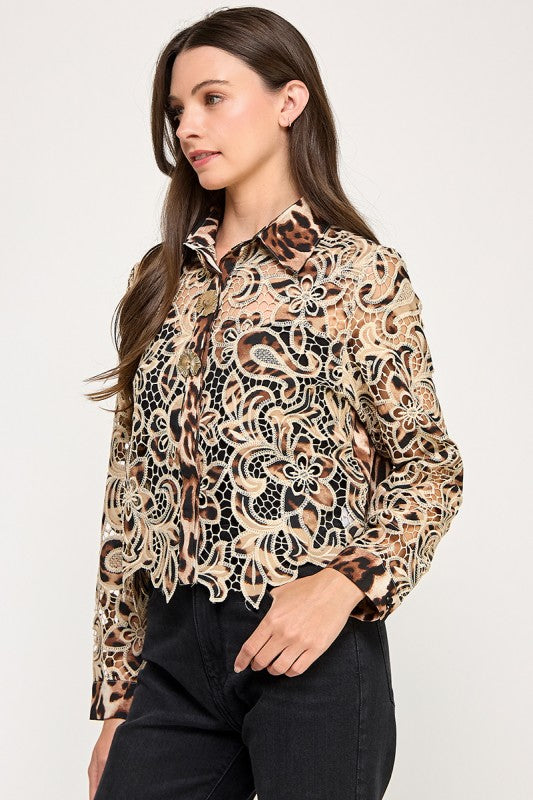 Metal Button L/S Top