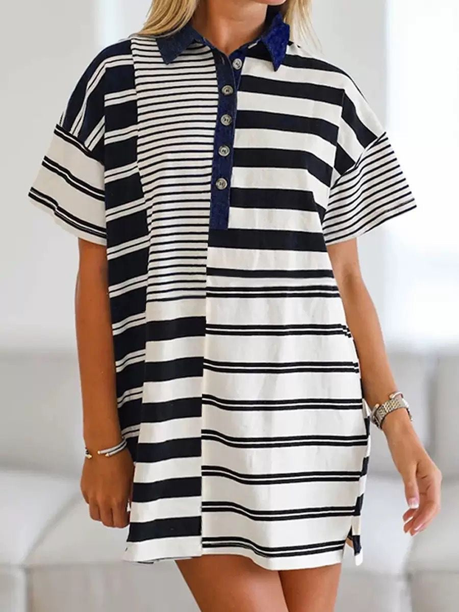Stripes Sweater Style Dress