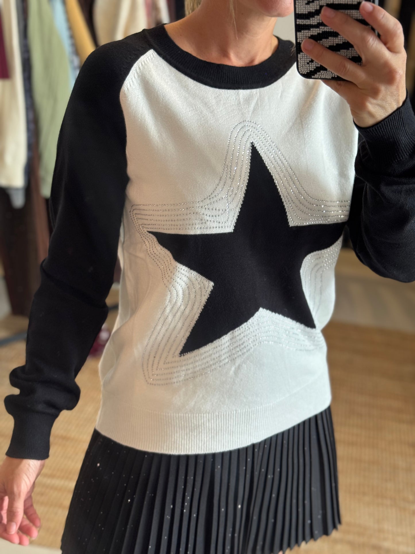 Star Rhinestones Sweater