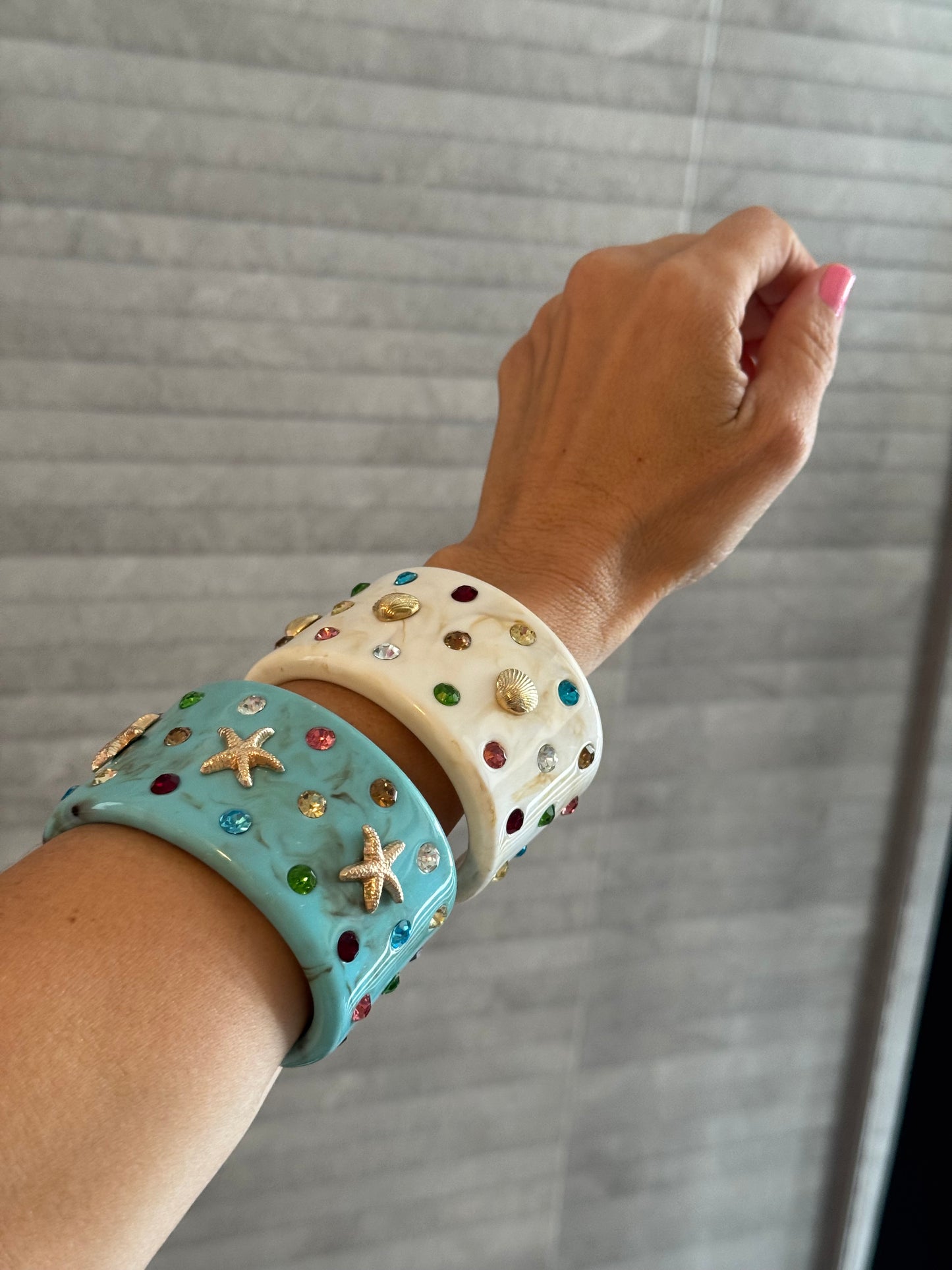 Rhinestones Acrylic Cuff