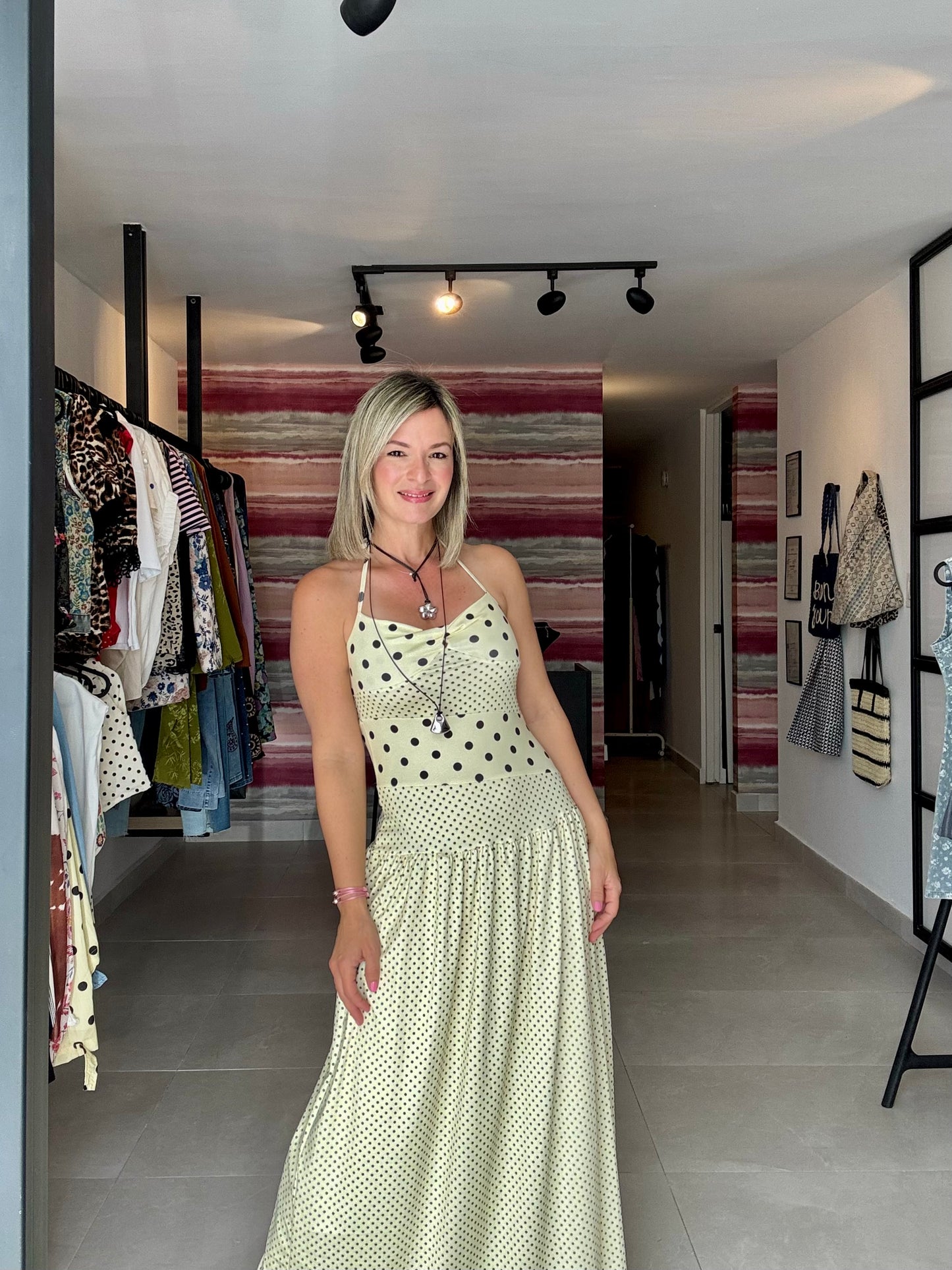 Halter Polka Dot Dress