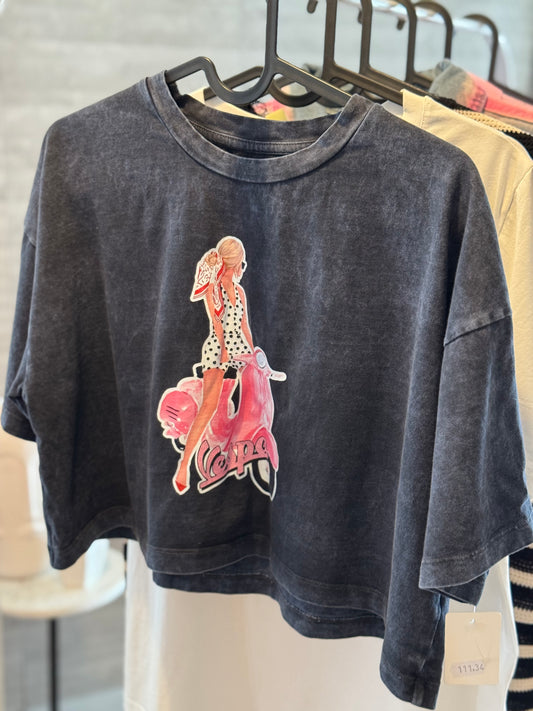 Vespa Crop T Shirt